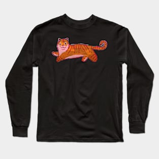 Cute Abstract Painted Tiger Long Sleeve T-Shirt